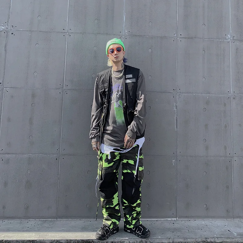 UNCLEDONJM футболки с принтом граффити для мужчин и женщин 2019AW длинный рукав повседневные хлопковые топы футболки Harajuku уличная хип хоп Футболка R07