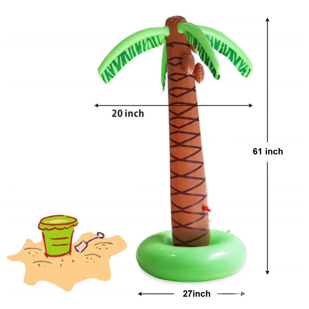 PVC Inflatable Water Spouting Coconut Tree Children's Outdoor Lawn Swimming Toys Game Mat Inflatable jeux gonflable exterieur