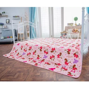 

Disney Cartoon Pink Minnie Mouse Soft Flannel Blanket Throw for Girls boy Children Flat Bed Sheet on Bed Sofa Couch Kids Gifts