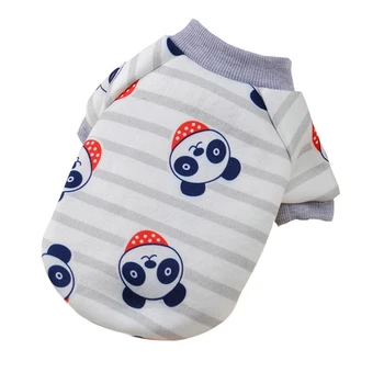 

Baby Pet Clothes Pet Dog Cartoon Printed Costume Lovely Cotton Warm Hooded 4 Legged Thickening Jumpsuit