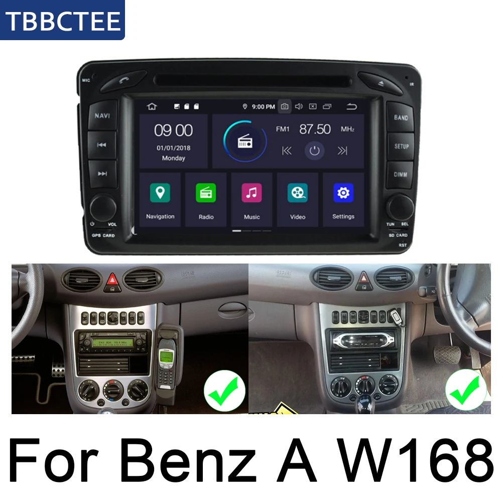 Для Mercedes Benz A Class W168 1997~ 2004 NTG автомобильный Android-навигатор навигационная мультимедийная система беспроводное радио Wi-Fi усилитель HD