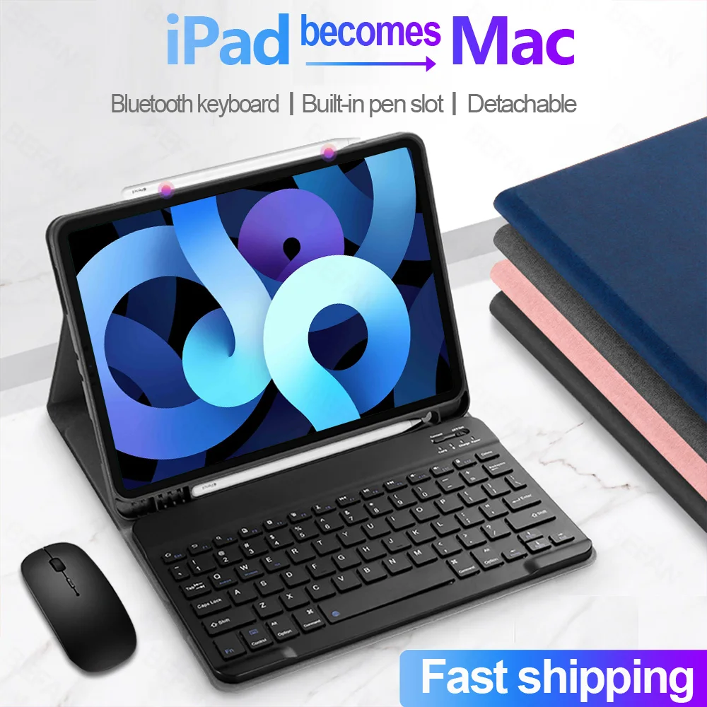 Чехол с клавиатурой для iPad 6 го и 7 8 поколения чехол 10 2 2019 Pro 11 12 9 2018 5 2020 Air 4 3 1