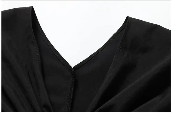 2733 короткая блузка с коротким рукавом v-образным вырезом на молнии оборки подол Blusa feminina сексуальное Лето 2018 тонкая сорочка женские блузы и