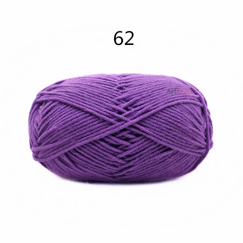 62 30pcs 30 шт. пряжа для вязания крючком 3 мм хлопчатобумажная пряжа Смешанная Ручная Пряжа 4 слоя - Цвет: 62 30pcs