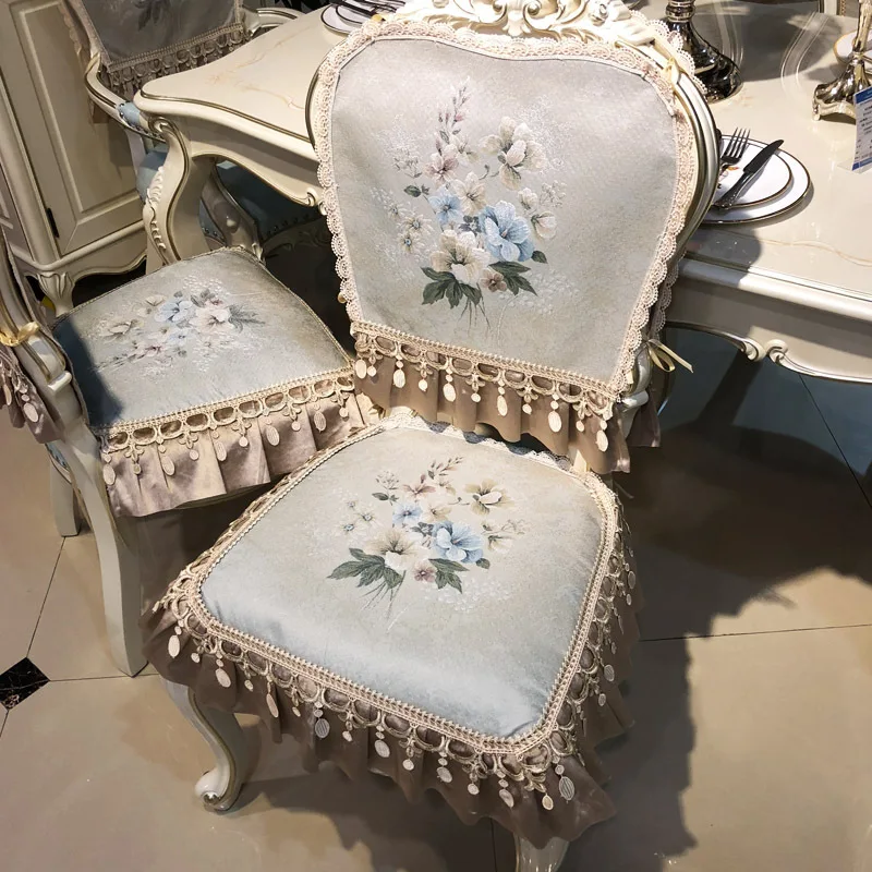 

European Style Table Armchair Seat Cover Cover Backrest Chair Cover Chair Mat Circle Stool Pad Four Seasons Coaster