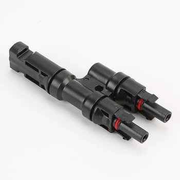 

Component Parallel T Type Practical Solar Panels Connector Cable Durable Waterproof Heat Resistant Adapter Branch