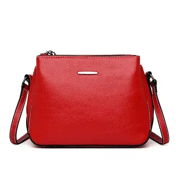 

Cowhide Real Leather Women's Bag 2018 Autumn/winter New Soft Leather Single Shoulder Slant Bag Ladies Small Bag Purses Handbag