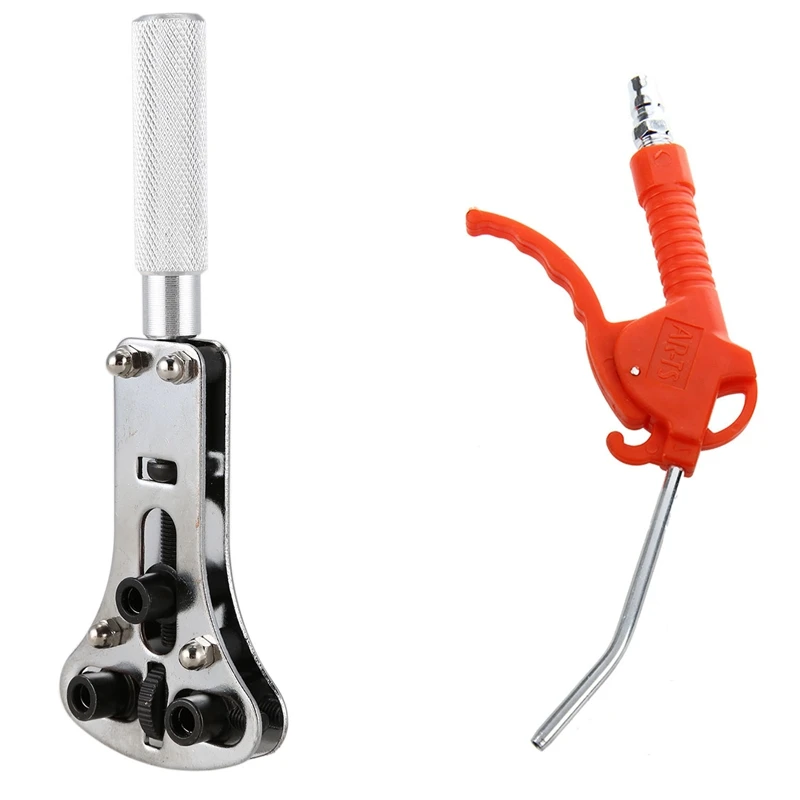 Gun Grip Air Blower Duster Clean Up Tool With Adjustable Watch Case Removal Mount Three-Claw Open Cover Set | Наручные часы