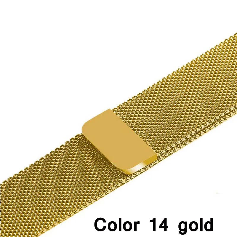 gold Миланская петля ремешок для apple watch band 5 4 44 мм/40 мм ремешок для apple watch 4 3 ремешок iwatch band correa 42 мм 38 мм браслет pulseira - Цвет ремешка: gold