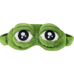 Многоразовые повязка маска для сна Животные грустная лягушка милый 3D ночная маска для лица на основе отпуск отдых путешествия спальный
