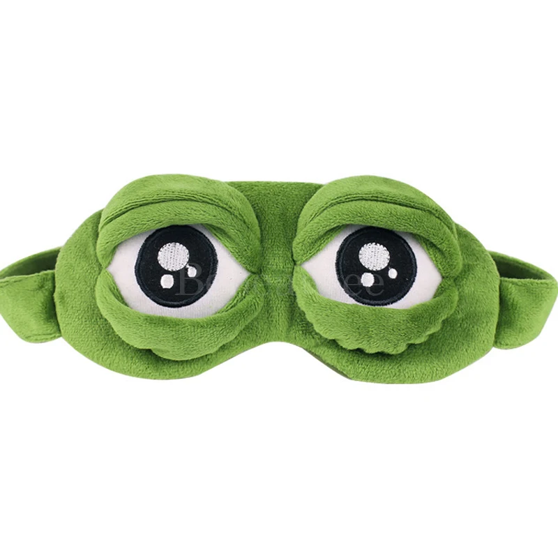 Повязка на глаза многоразовая для сна милый 3d-маска грустная лягушка патчи