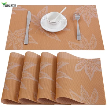 

YokiSTG Plastic Coaster for Dining Table Runner in Kitchen PVC Placemats Accessories Cup Mat Stain-Resistant Pad Table Mats