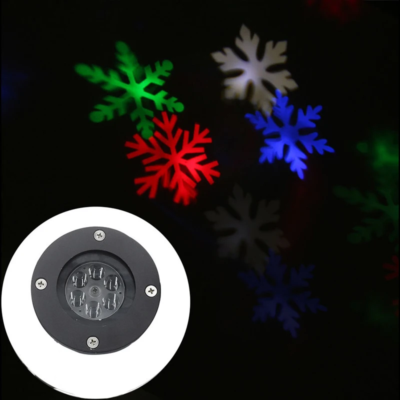 Z25 Открытый Снежинка светодиодный сценический зимние светильник s Водонепроницаемый светильник рождественских каникул; цвет белый, RGB Цвет светильник ing вечерние 220V 110V - Испускаемый цвет: RGB