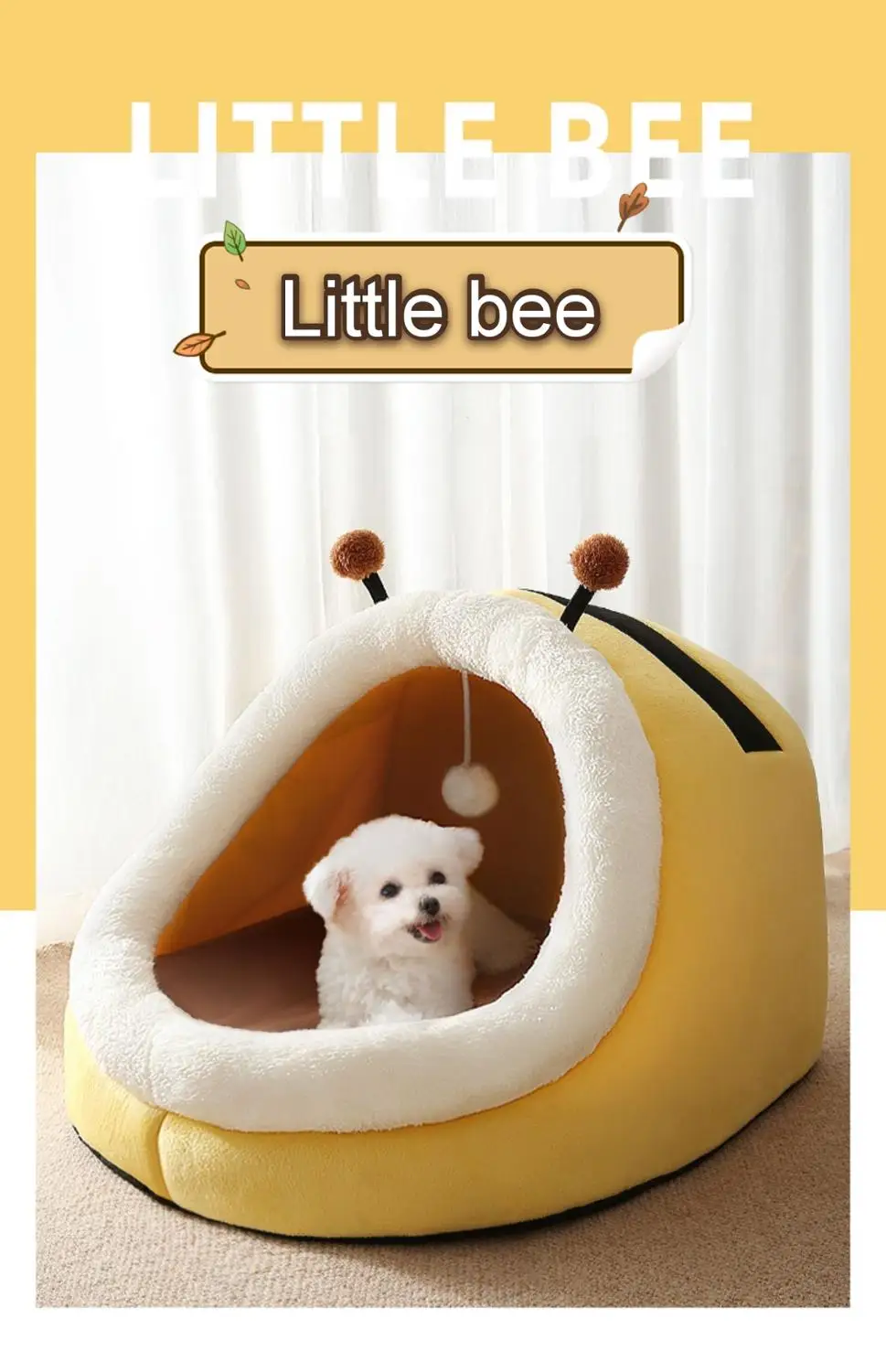 

Four seasons universal semi-enclosed kennel removable and washable cat litter for small dogs winter warm dog bed pet supplies