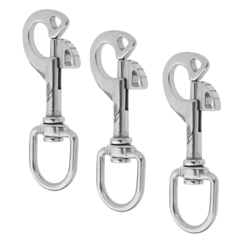 

3pcs Eye Bolt Snap Scuba Single End Snap Hook Clip Diving Hook for Pet Luggage Torch Keychain Holder Tool