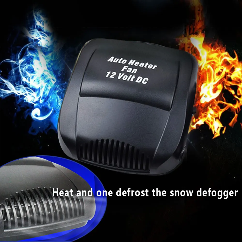 Черный Demister Defroster автомобильный портативный обогреватель вентилятор для охладителя