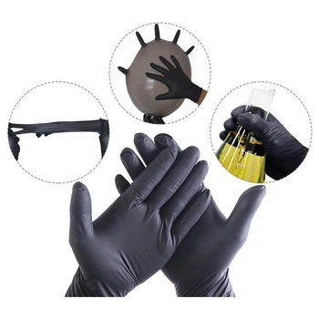 

100pcs High Quality Nitrile Disposable Gloves Cleaning Dishwashing Chemical Laboratory Food Medical Testing Safty Work Gloves