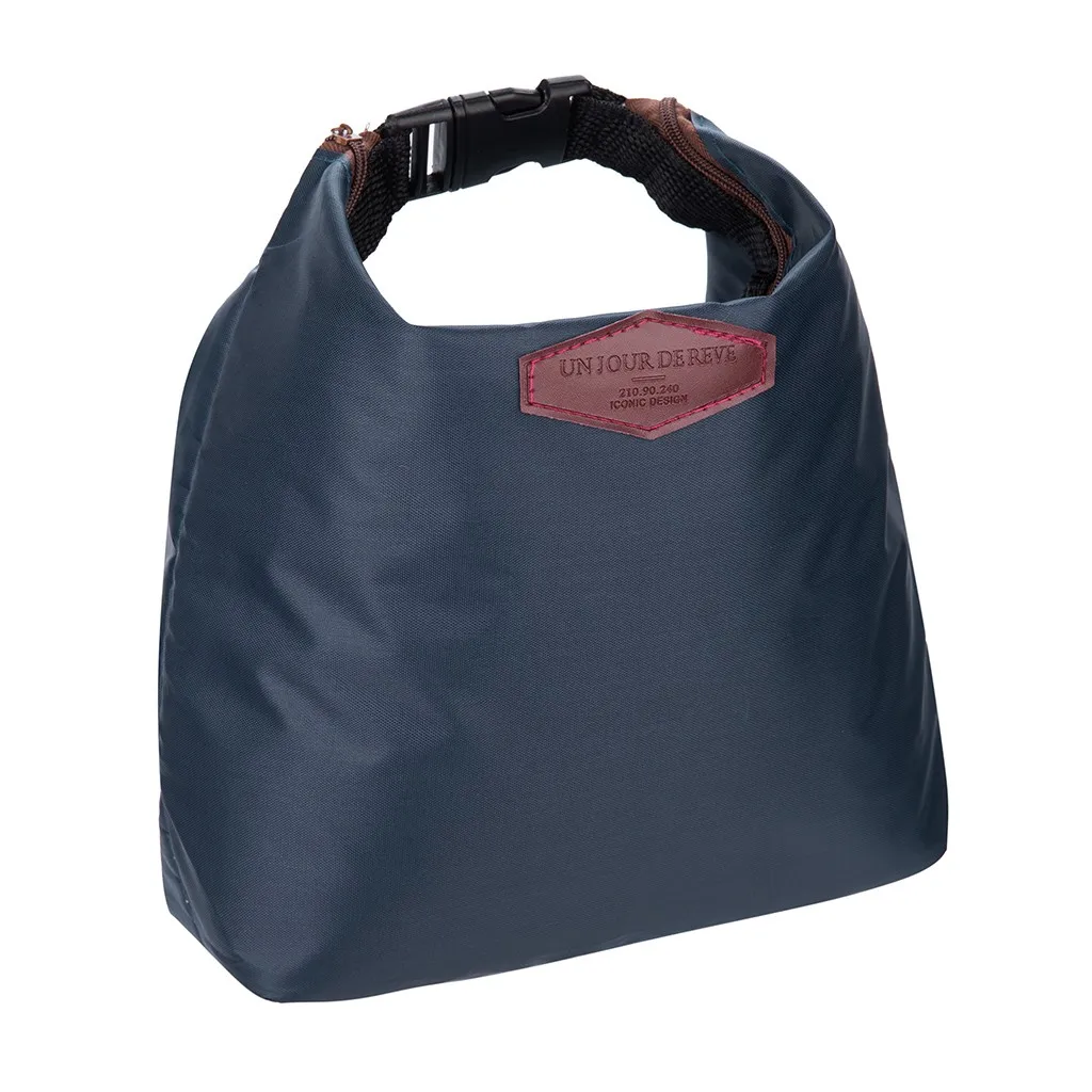Waterproof Cooler Bag Insulated Thermal Lunch Bags Tote Portable Pouch Food Storage Navy | Дом и сад