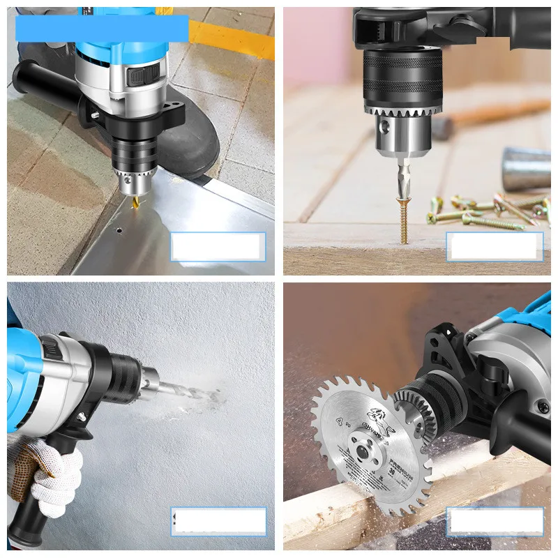 Hand Drill Household 220V Percussive Drill Multifunctional 13mm Pistol Drilling Wall Industrial Hammer Speed Regulation