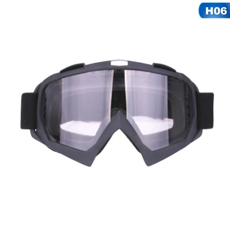 Colorful Lens Clear Motorbike Eye Protection Riding Eyewear Windproof Helmet Sunglasses Universal - Цвет: H06