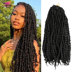 GLKHECOG Passion Twist Crochet Hair Synthetic Spring Twist Pre Looped Crochet Braids Hair Extension For Black Women 18 24 