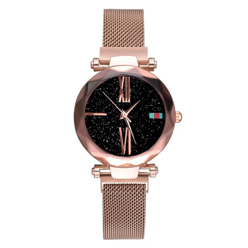 rose gold Роскошные женские часы, женские часы с магнитным циферблатом звездного неба, женские часы, женские часы relogio feminino - Цвет: rose gold