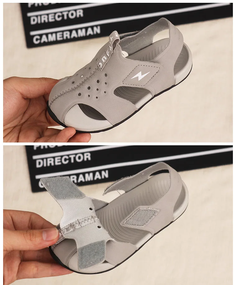 Meninos e Meninas Sapatos de Praia do Bebê Sapatos de Fundo Sandálias de Couro Verão Novos Fundo Macio Moda Toe Crianças 2020 25 macio sapatos de praia do bebê moda