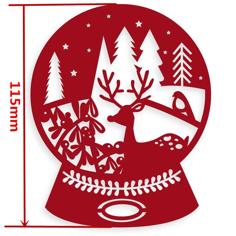 Christmas Moose Snow Forest Snowball Xmas Metal Cutting Dies Stencil For Diy Scrapbooking Photo Paper Cards Crafts New Die