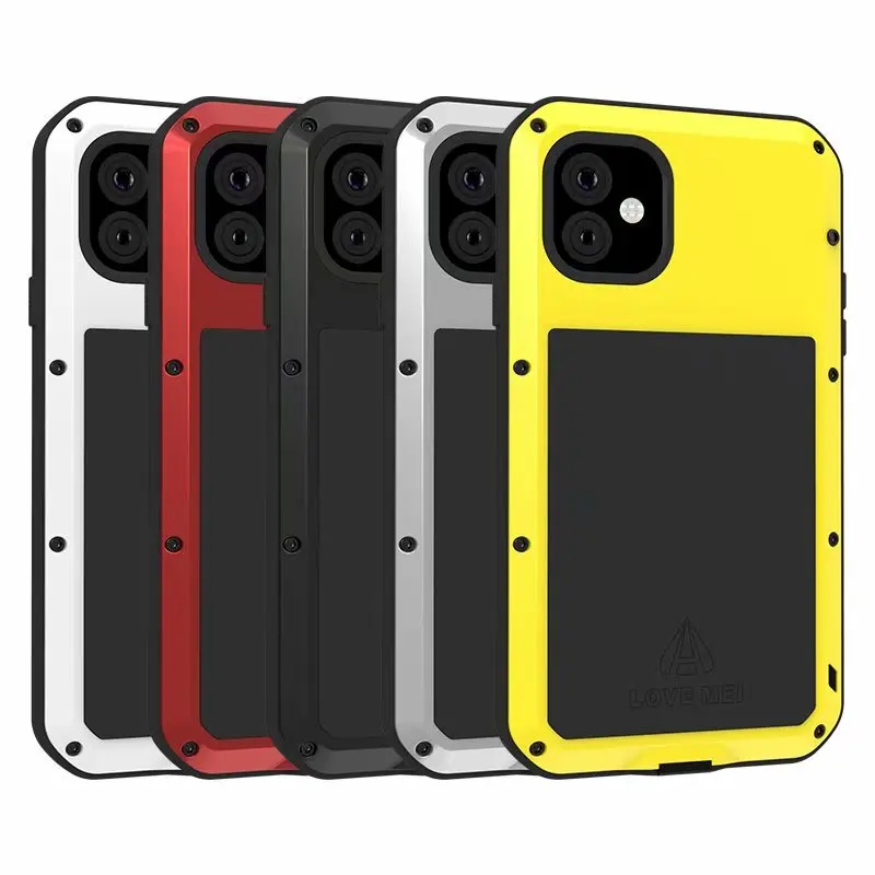 

LOVEMEI Waterproof Metal Phone Case For iPhone 11 Pro Max Back Cover Shockproof