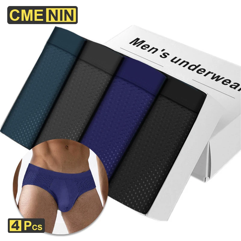 CMENIN 4 шт. / Лот мужское нижнее белье с дышащей сеткой трусы боди мужские удобные