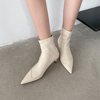 

shoes for women 2020 winter autumn boots Elastic Ankle Botas Mujer Shoes winter women shoes Flat Boots Women Fashion Short Boots