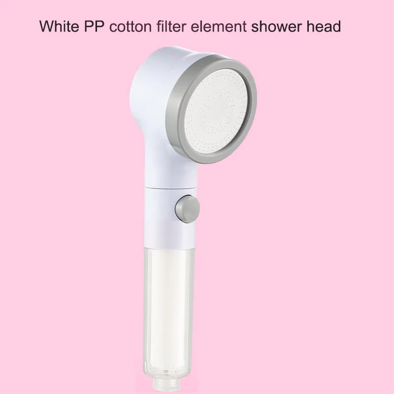 White PP Cotton Zloog насадка для душа высокого давления стоп корпус с кнопкой Уход Усилитель насадка Массажная Ванна чистая душевая головка комбо ароматерапия душ - Цвет: White PP Cotton
