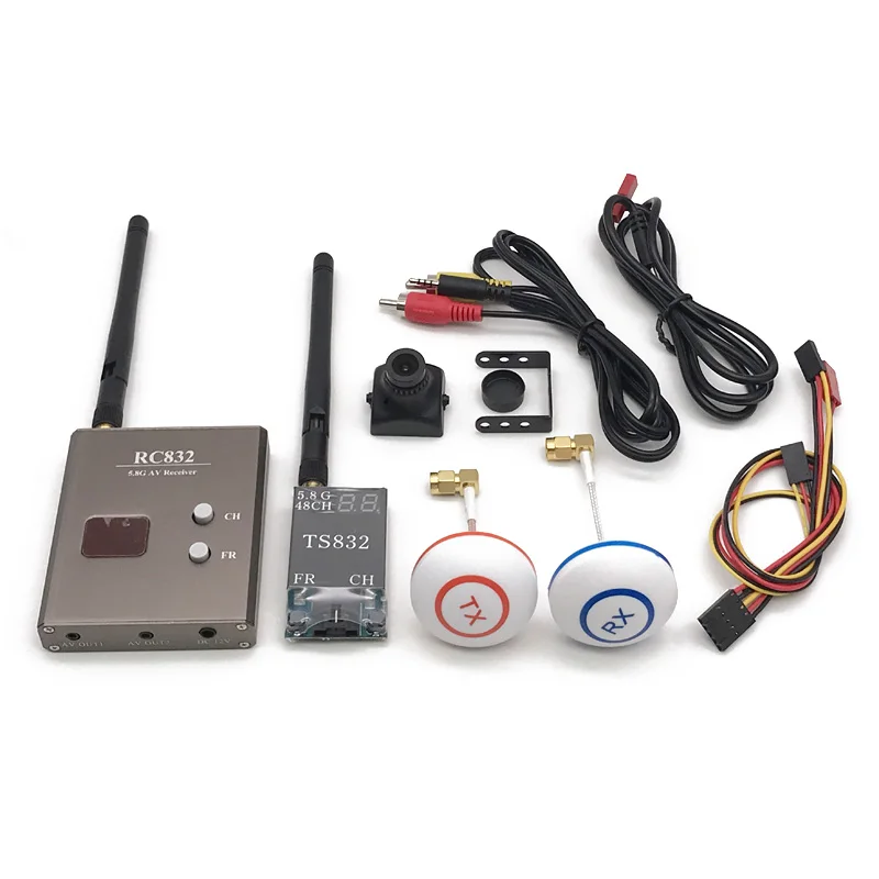 Fpv 5.8g 600mw 48ch Wireless Av Transmitter Receiver Ts832 + Rc832 Tx