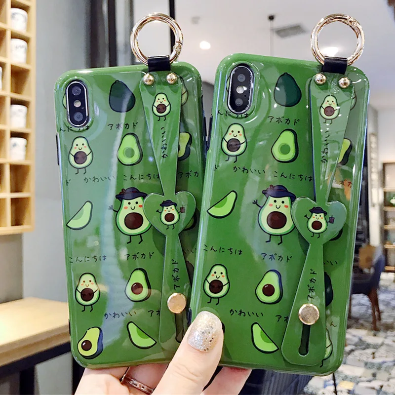 

Summer Fruit Avocado Case For Huawei P30 P20 Pro Mate20 Pro Holder Soft Silicone TPU Protecftive Ring Case for Huawei P 20 Cover