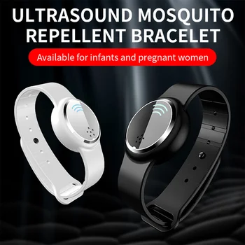 

Ultrasonic Pest Repeller Mosquito Repellent Bracelet Pest Control Outdoor Portable Watch Mosquito Repellent Bracelets Button