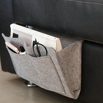 

Wardrobe Organizer Bed Storage Bag Pocket Felt Bedside Hanging Table Sofa Bedroom Organizer Holder Anti-slip closet organizer