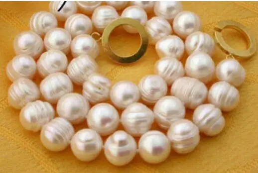 11-13mm baroque white fw pearl necklace NEW