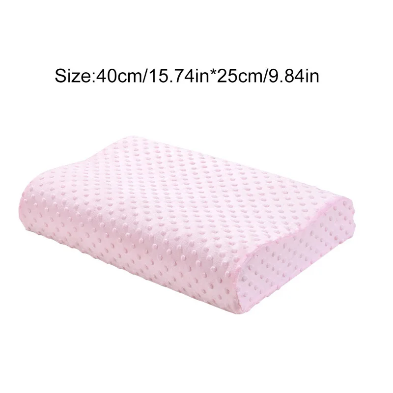 Ортопедическая подушка из пены с эффектом памяти, поддержка спины, латексная подушка для шеи, мягкая подушка из волокна для медленного отскока, массажер для ухода за шеей - Цвет: pink 40x25cm