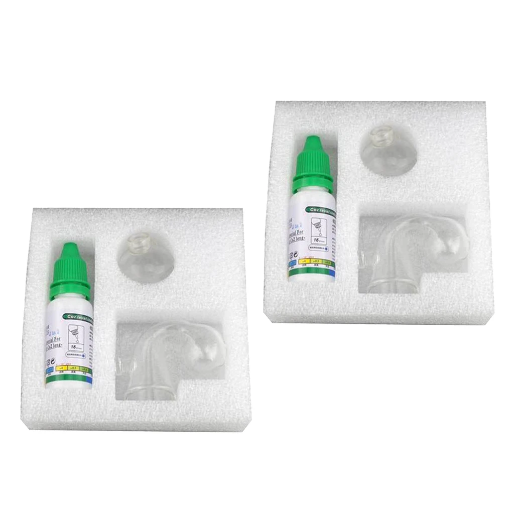 2 Pack CO2 Glass Drop Checker Test , Real time for Indicator Drop Checker