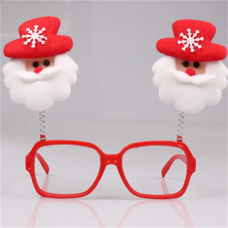 1 шт рождественские очки Санта-Клаус Олень очки со снеговиком для детей рамка новогодние подарки елочные игрушки для украшения - Цвет: 1