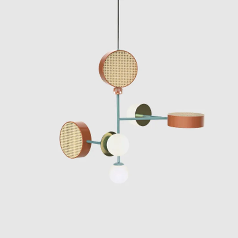 

Postmodern minimalist creative personality chandelier Nordic model room dining room children's room bedroom color lamps