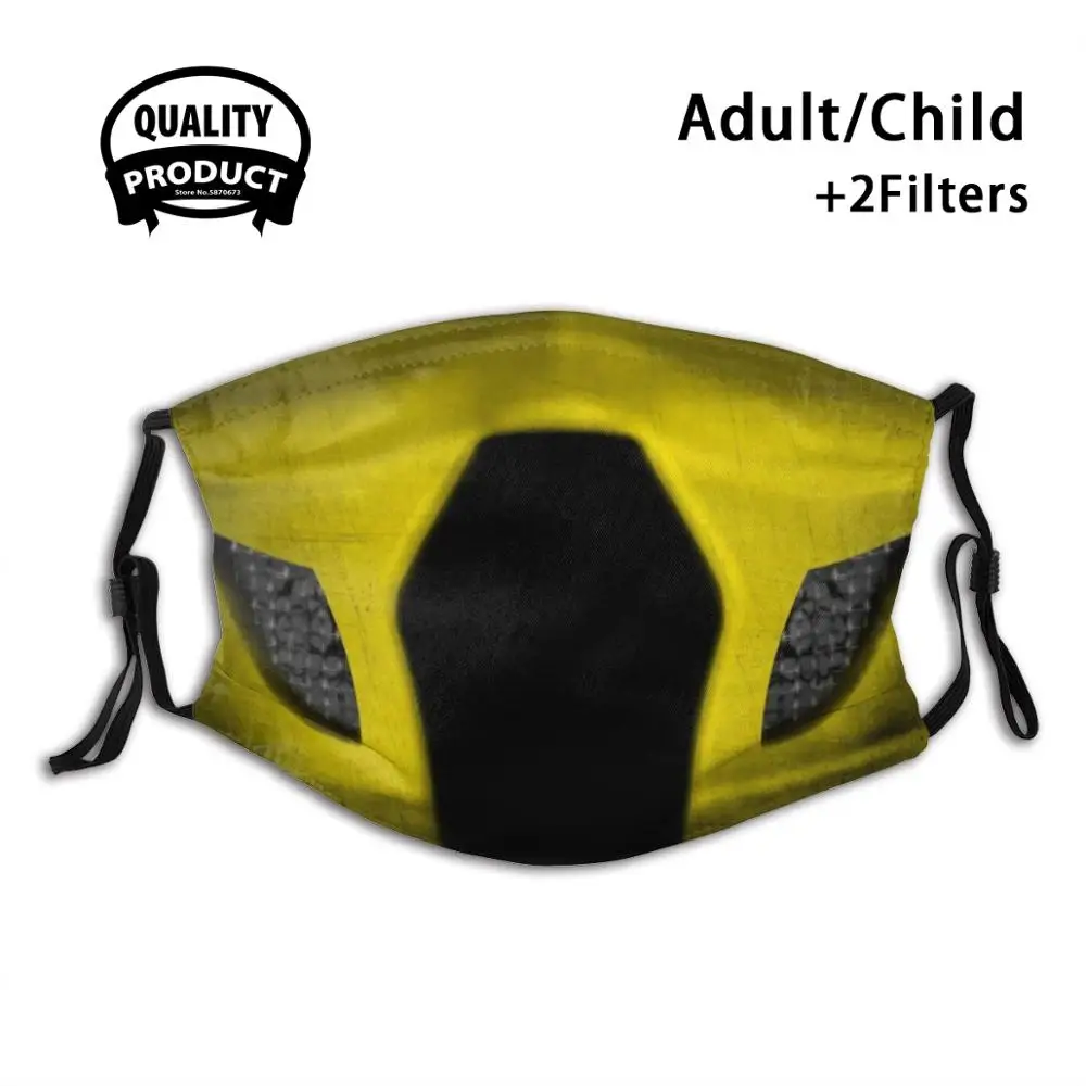 Scorp Anti Dust Face Mask Washable Filter ReusableMask Mortal Fight Scorpion Fighting Game | Аксессуары для одежды