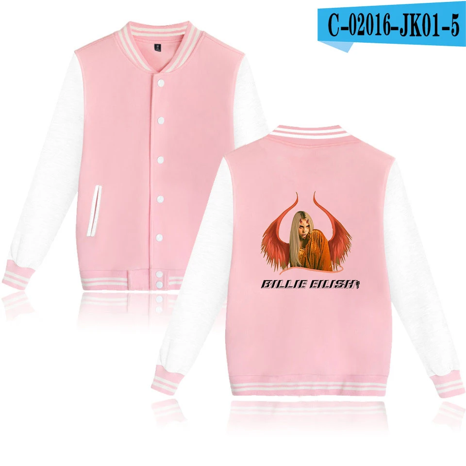 picture color Billie Eilish 2D принт певица новая хип поп Harajuku бейсбольная куртка Горячая Распродажа бейсбольная куртка Высокое качество Мужская/женская одежда - Цвет: picture color