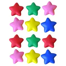 Ensemble de 12 pièces de balle étoile rebondissante, Squishy, Stress, jouets en forme d'étoile pour le carnaval à l'école, petit jeu, décoration de fête