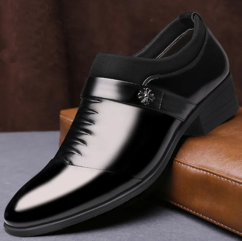 

MEN'S Dress Shoes 2019 Spring New Style Men England Trend Formal Wear Casual Leather Shoes Pointed-Toe Leather Shoes Wedding Sho