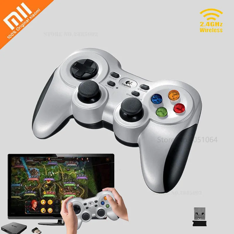 

Xiaomi Wireless Gamepad Double Vibration 2.4GHZ Wireless PC Joystick Joypad Game Handle Controller For Windows Android TV F710