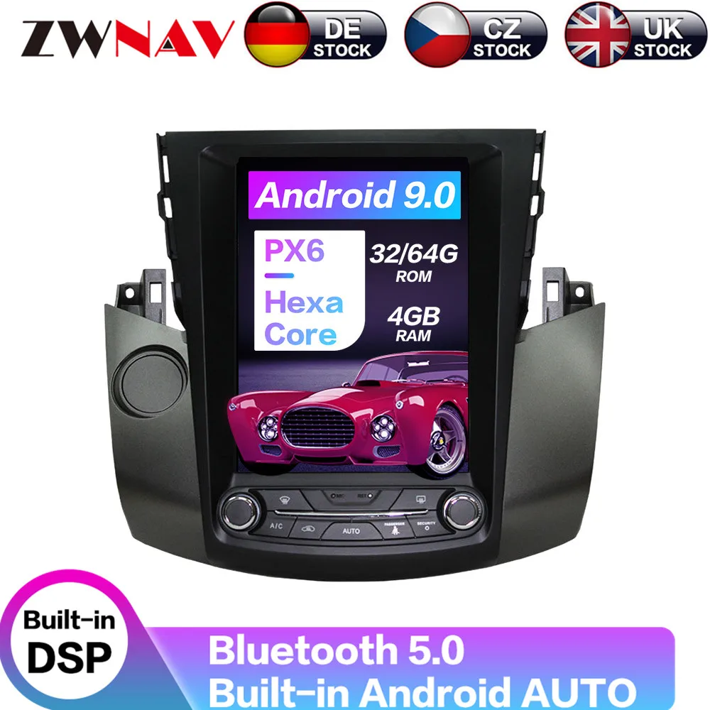 

Carplay DSP Android 9.0 PX6 Vertical Tesla Radio Screen Car Multimedia Player Stereo GPS Navigation For Toyota RAV4 2006-2012