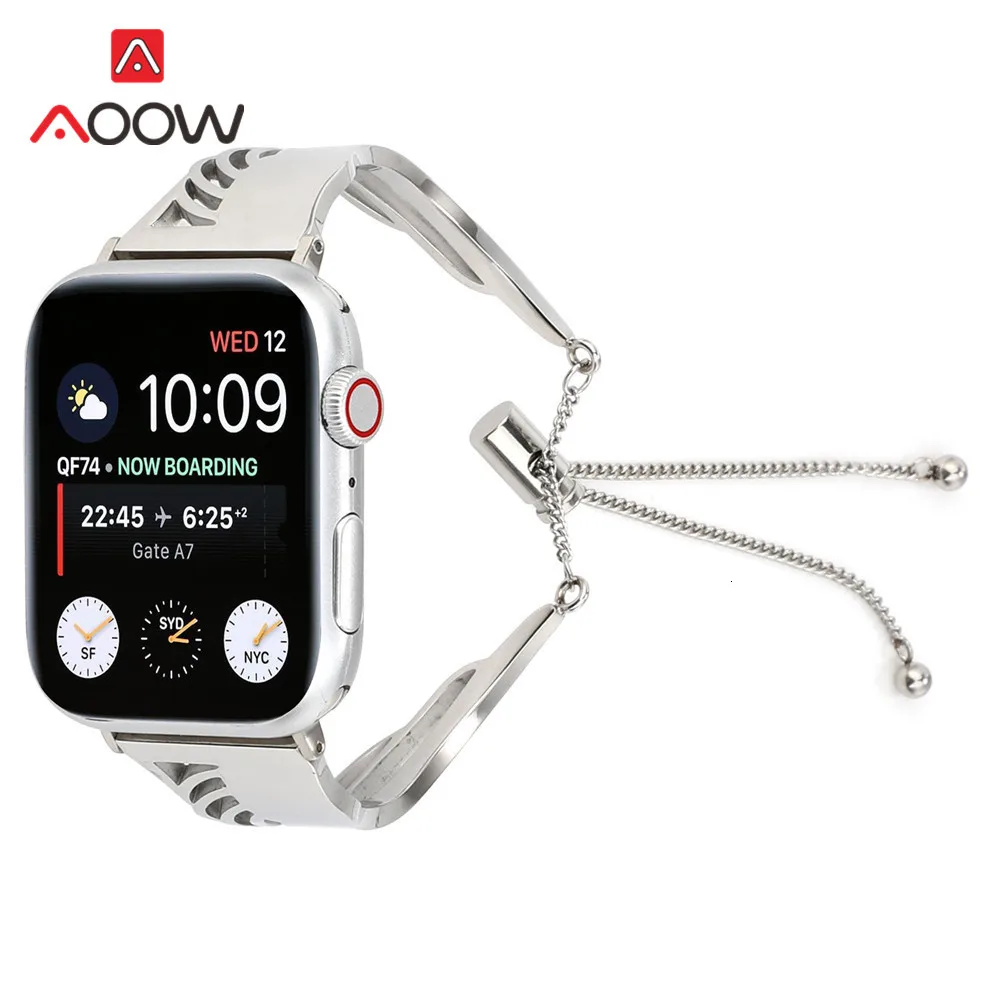 Ювелирный металлический ремешок для часов Apple Watch 40 мм 44 мм 38 мм 42 мм стрекоза кулон Стразы браслет ремешок для iWatch 1 2 3 4