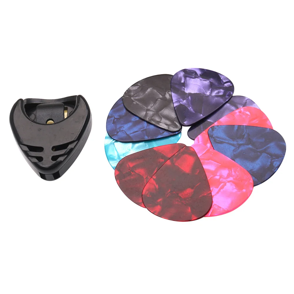

2 Set/22 Pcs Guitar Pick and Pasted Case Practical Heart-Shaped Pickup Accessories Paste Box Guitar Pick Case for Bass Guitar