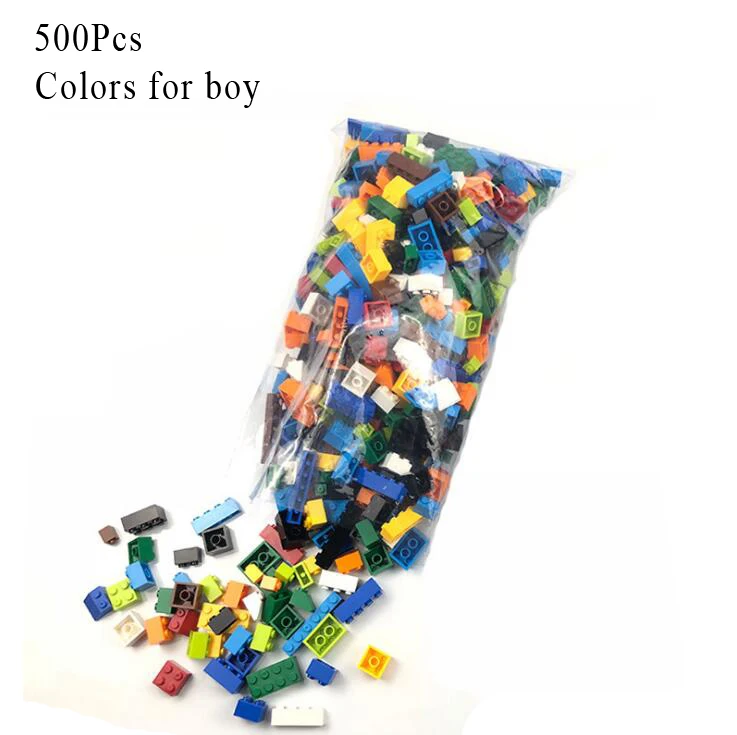 500pcs for boy 1100 шт./500 шт. строительные блоки город DIY блоки конструктора объемные модели Фигурки Развивающие детские игрушки Совместимые все бренды GYH - Цвет: 500pcs for boy
